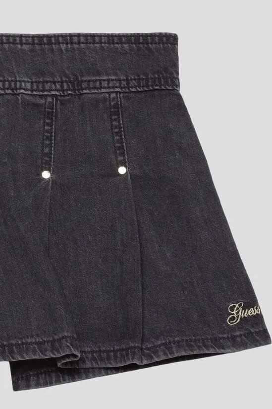Elo GS Girl's Denim Pleated Skort Washed Black