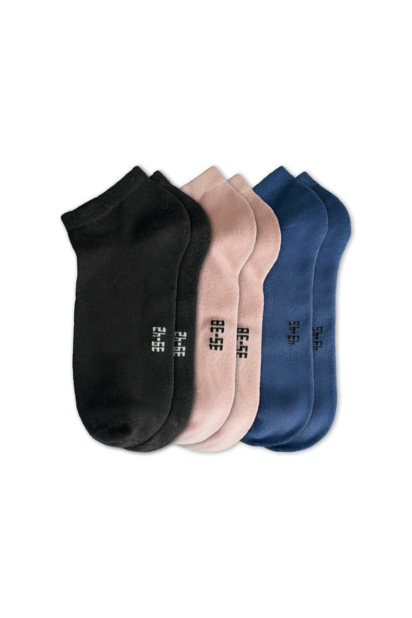 elo GT Women's Cotton Ankle Socks - Pack Of 3