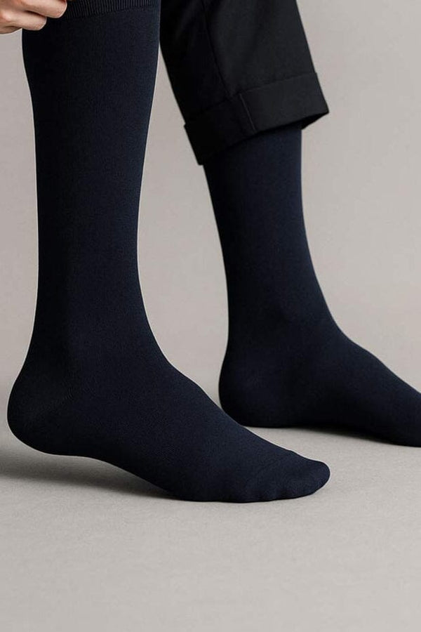 Elo GT Women's Solid Crew Socks - Pack Of 3 Navy