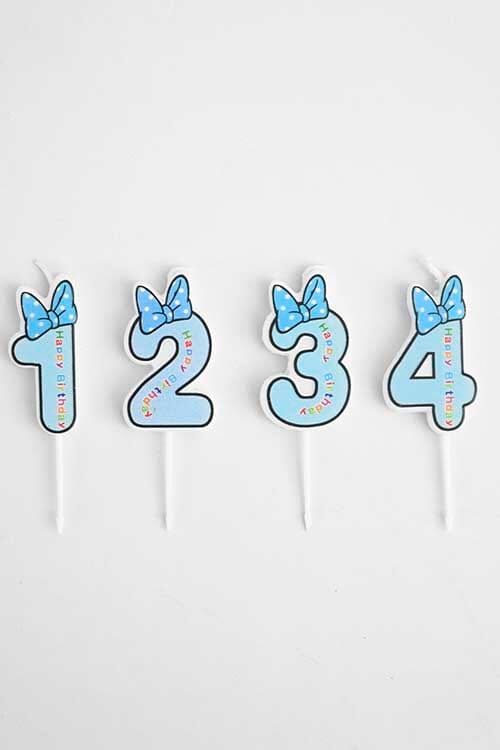 Elo Happy Birth Day Bow Style Cake Candle Sky