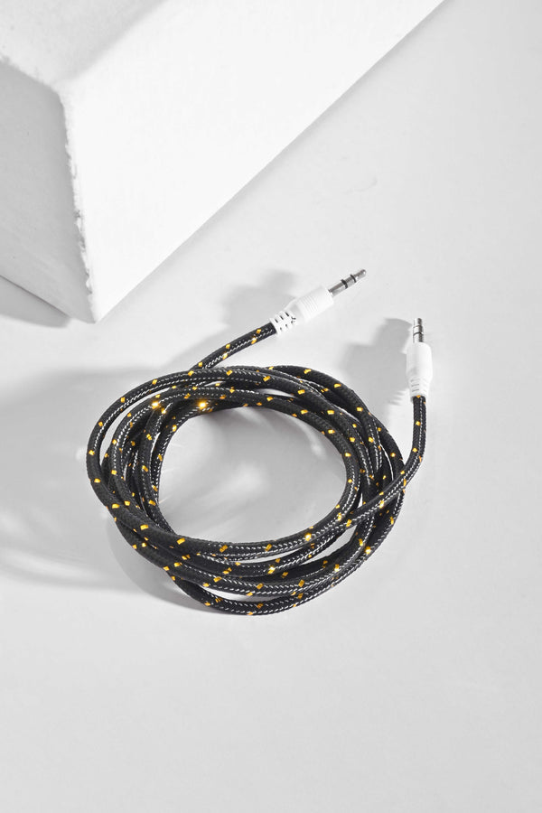 elo High Quality Sound Premium Aux Cable Black