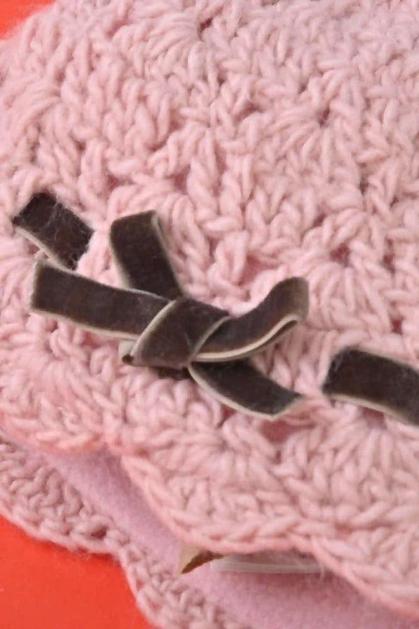 Elo HM Baby Stripes Style Winter Cap Powder Pink