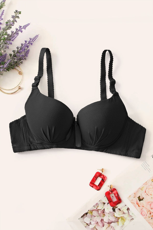 elo Huancai Women's Wired Foam Padded Bra Black