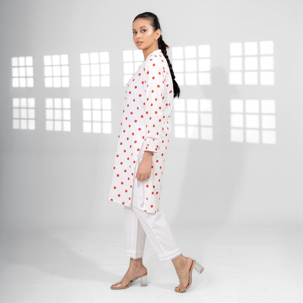 Elo Hud Hud Women's V Neck Style Stitched Kurti