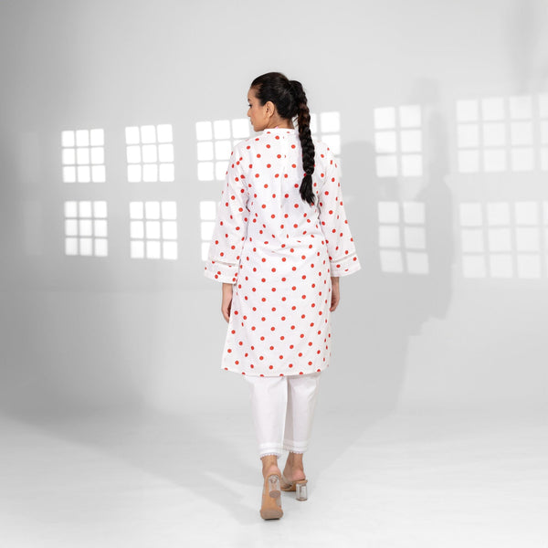 Elo Hud Hud Women's V Neck Style Stitched Kurti