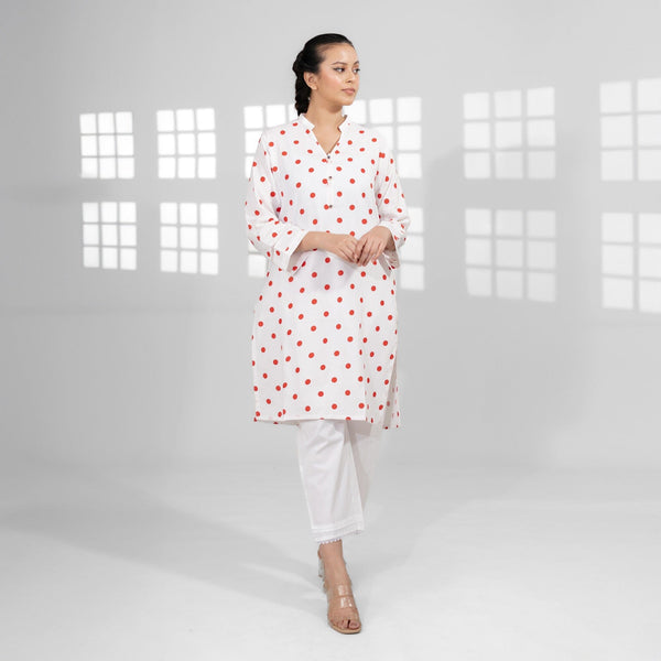elo Hud Hud Women's V Neck Style Stitched Kurti