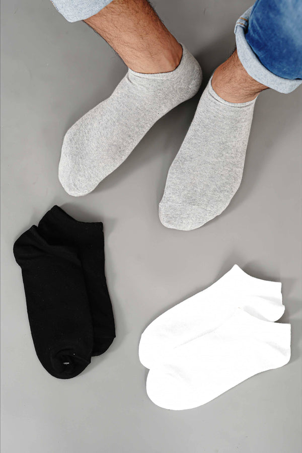 elo Identic Men's No Show Socks - Pack Of 3