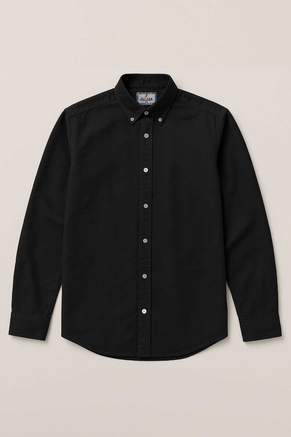 Elo Jay Cee Men's Button Down Oxford Shirt White