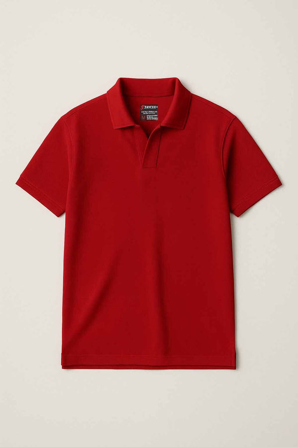 Elo Jay Cee Men's Johnny Collar Polo Shirt Black