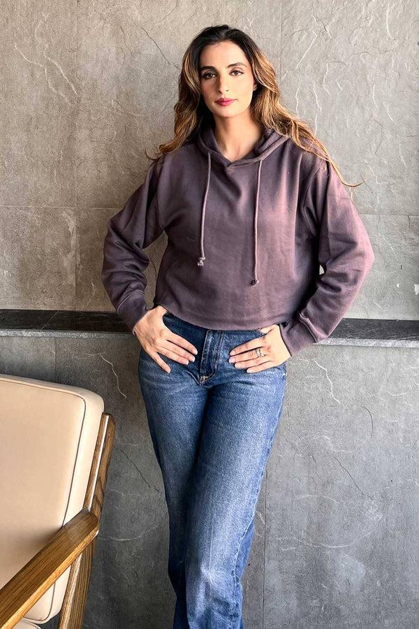 Elo JC Women's Crop Top Pullover Hoodie Graphite