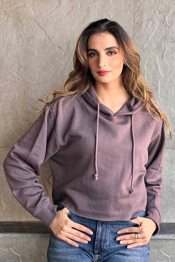 Elo JC Women's Crop Top Pullover Hoodie Graphite