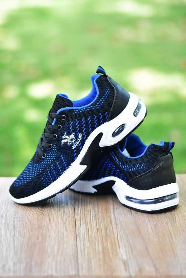 Elo Jiankang Men's Upper Mesh Sneakers Black & Royal