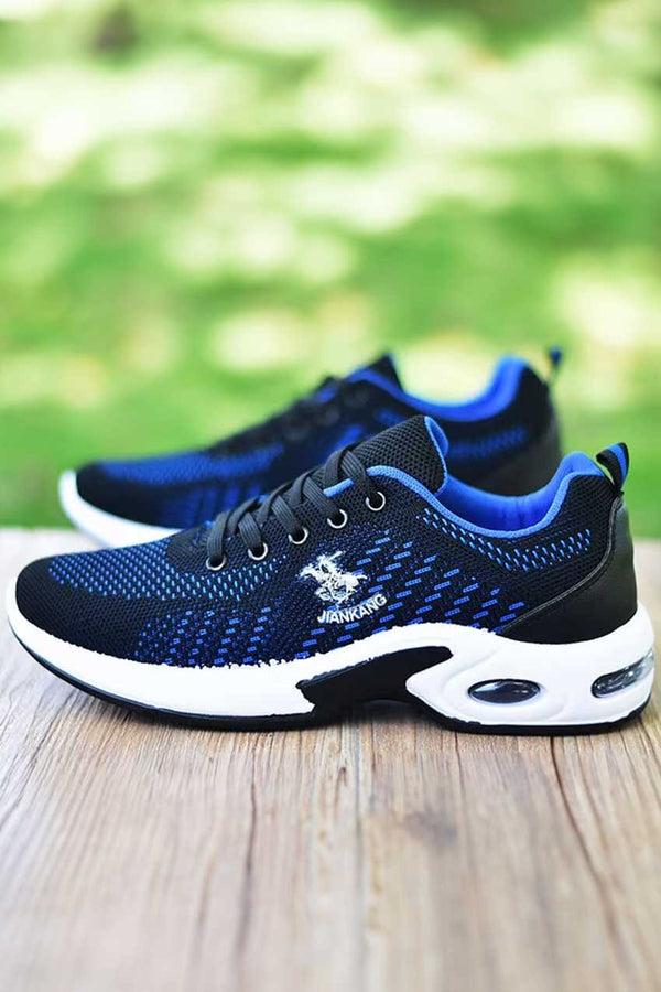 elo Jiankang Men's Upper Mesh Sneakers Black & Royal