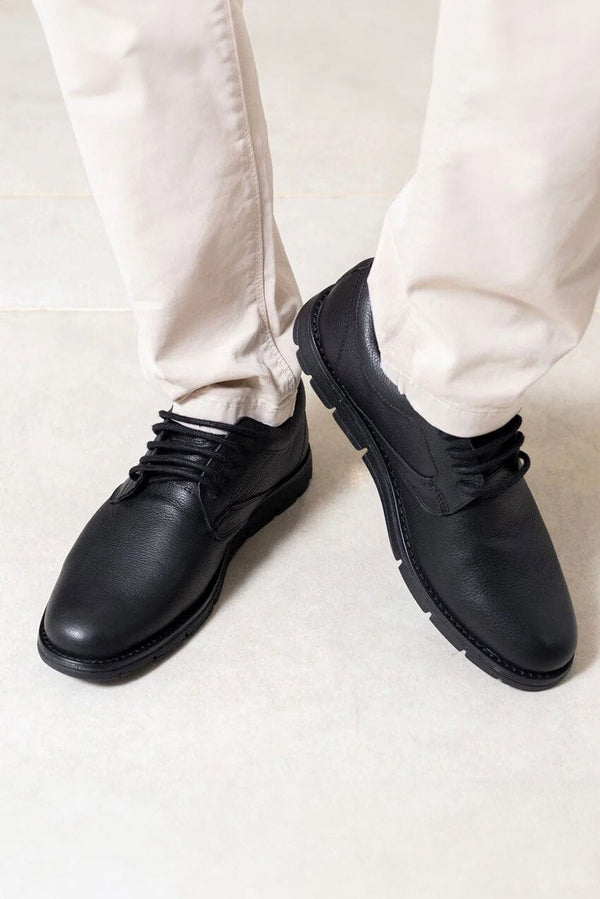 Elo Journie Men's Leather Formal Shoes Black