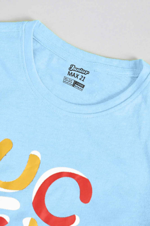 Elo Junior Kid's Lucky Boy Printed Tee Shirt Grey