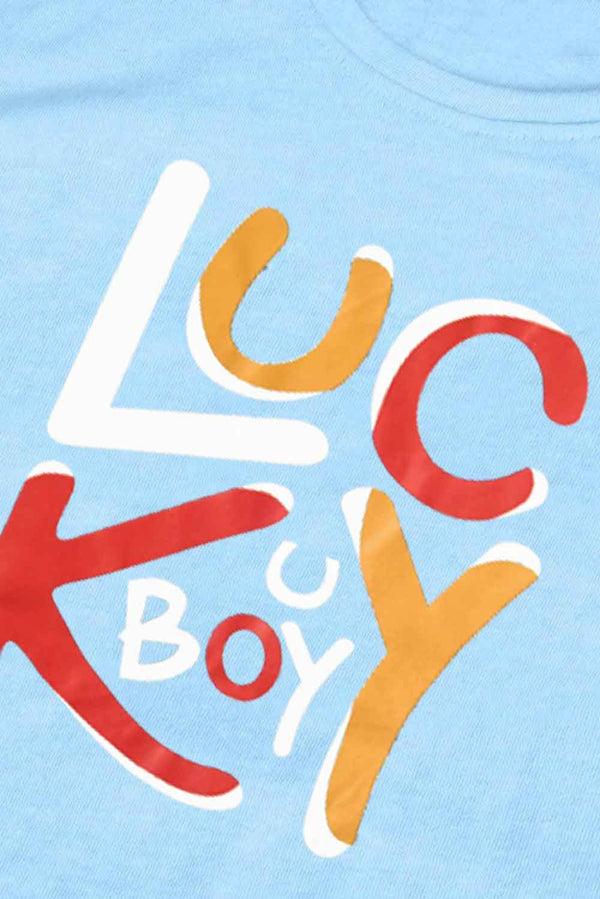 Elo Junior Kid's Lucky Boy Printed Tee Shirt Grey