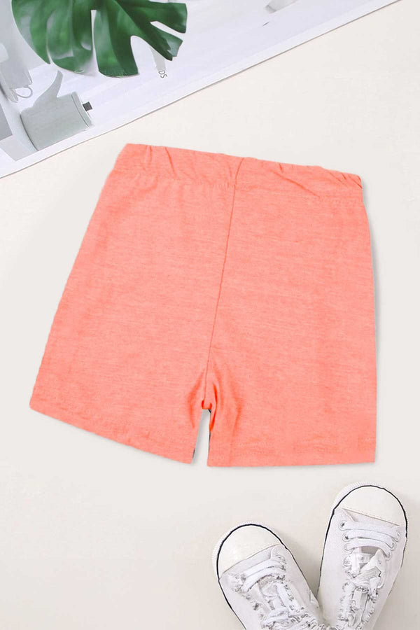 elo Kid's Believe Scots Town Design Shorts Peach
