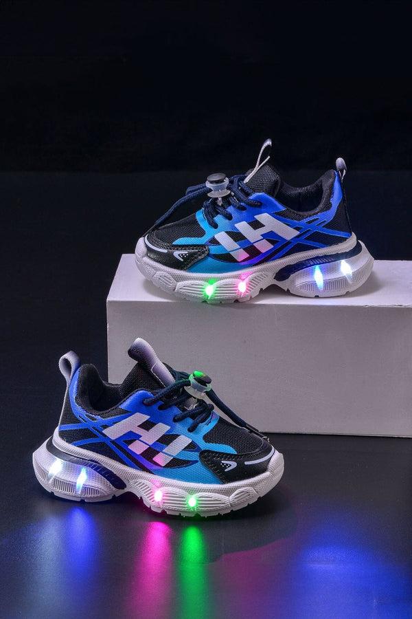 Elo Kid's Classic LED Light-Up Sneakers Black & Blue