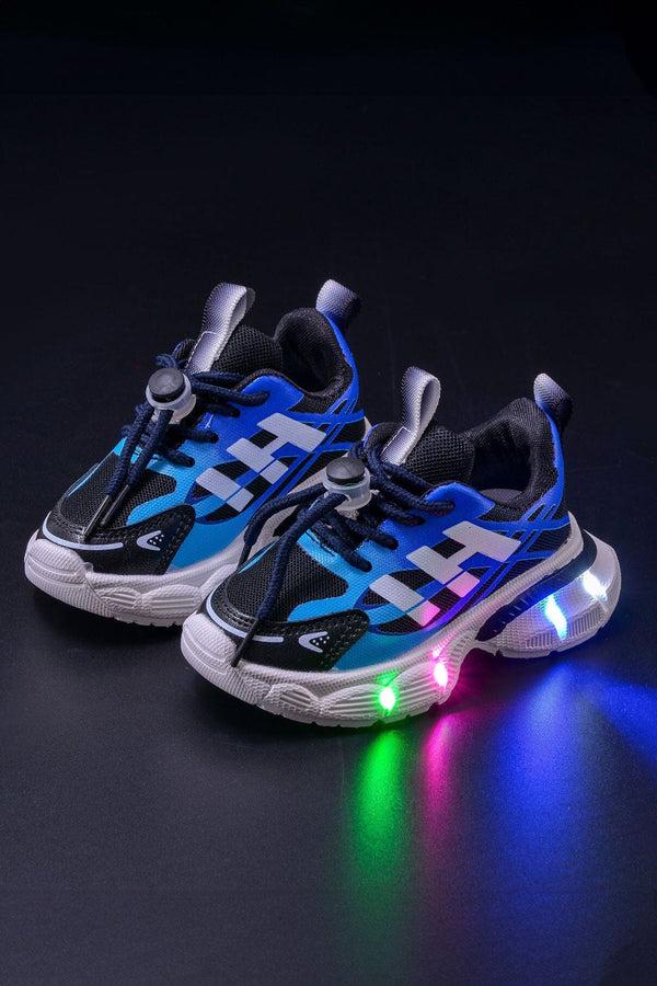 elo Kid's Classic LED Light-Up Sneakers Black & Blue