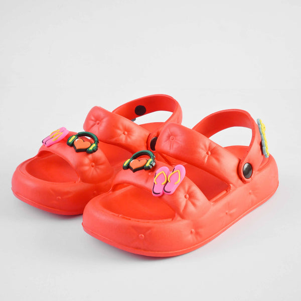 elo Kid's Classic Slip-On Soft Sole Sandals Red