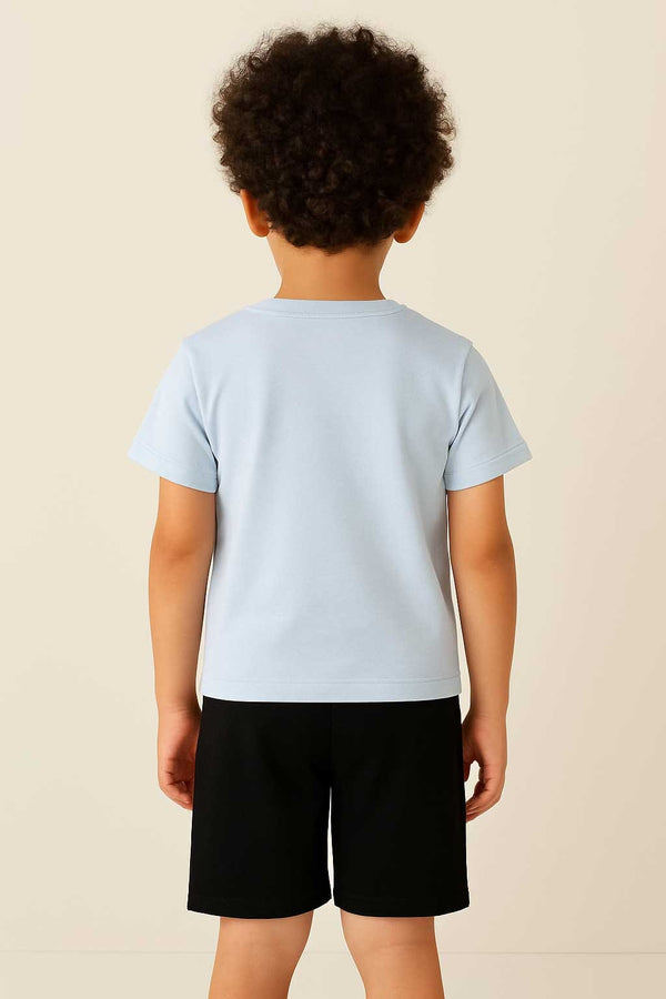 Elo Kid's Contrast Prince Twin Set Sky & Black