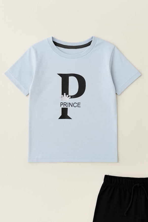 Elo Kid's Contrast Prince Twin Set Sky & Black