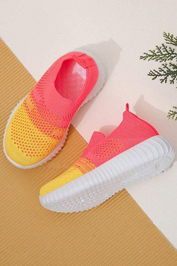 Elo Kid's Contrast Slip-On Sneakers Black & Grey