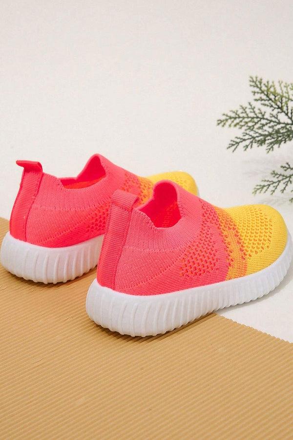 Elo Kid's Contrast Slip-On Sneakers Black & Grey