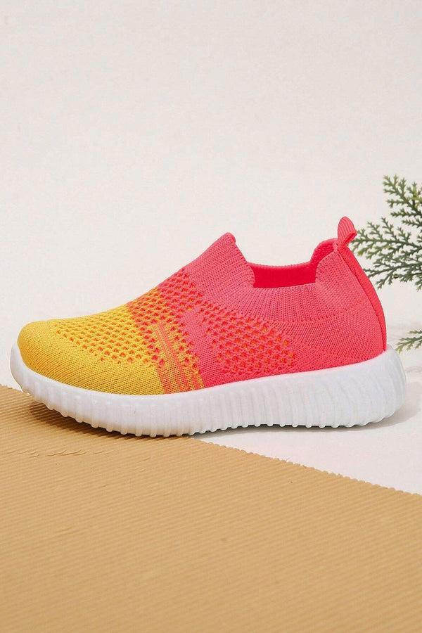 Elo Kid's Contrast Slip-On Sneakers Black & Grey