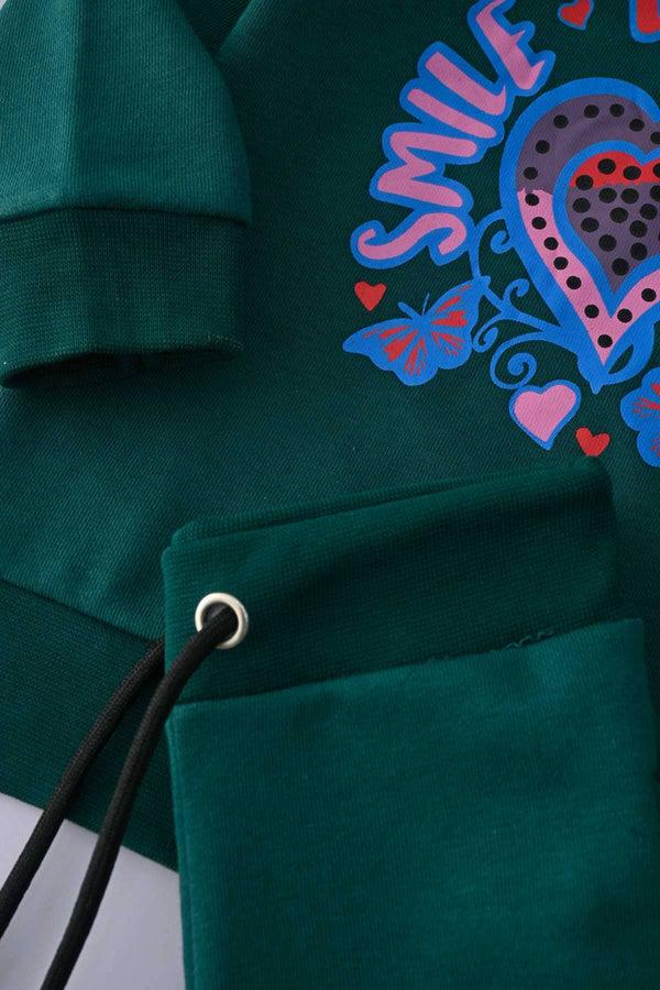 Elo Kid's Laugh Love Printed Terry Twin Set Zink