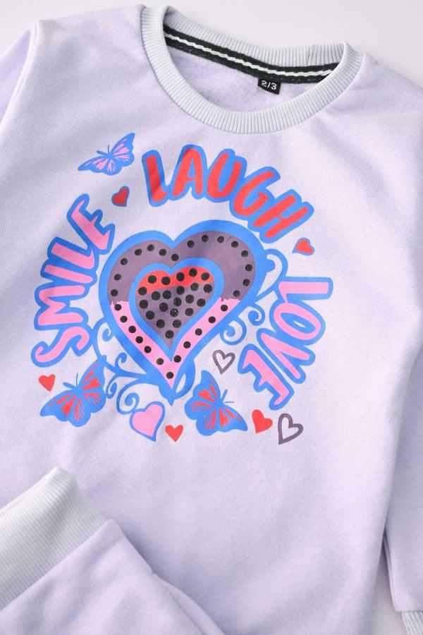 Elo Kid's Laugh Love Printed Terry Twin Set Zink