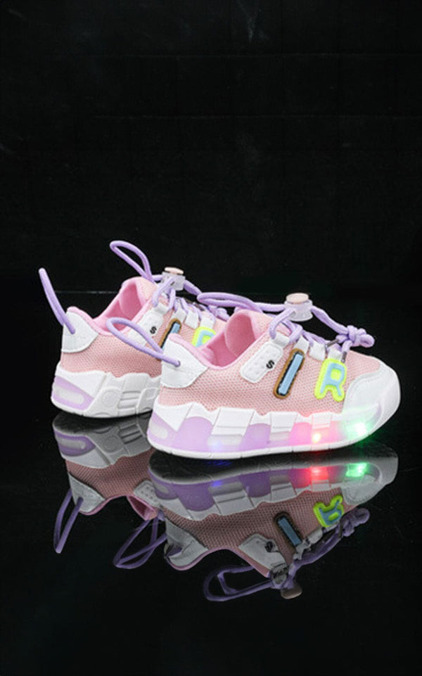 Elo Kid's Premium LED Light-Up Sneakers Pink