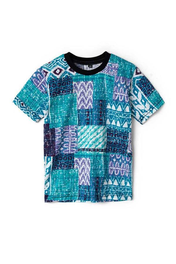 Elo Kid's Printed Premium Twin Set Purple & Black