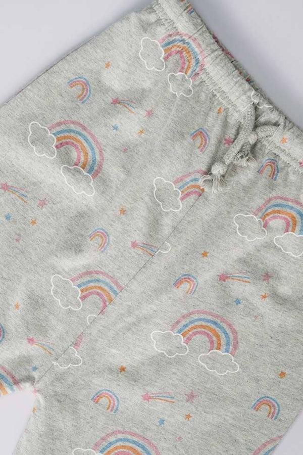 Elo Kid's Rainbow Printed Shorts Grey