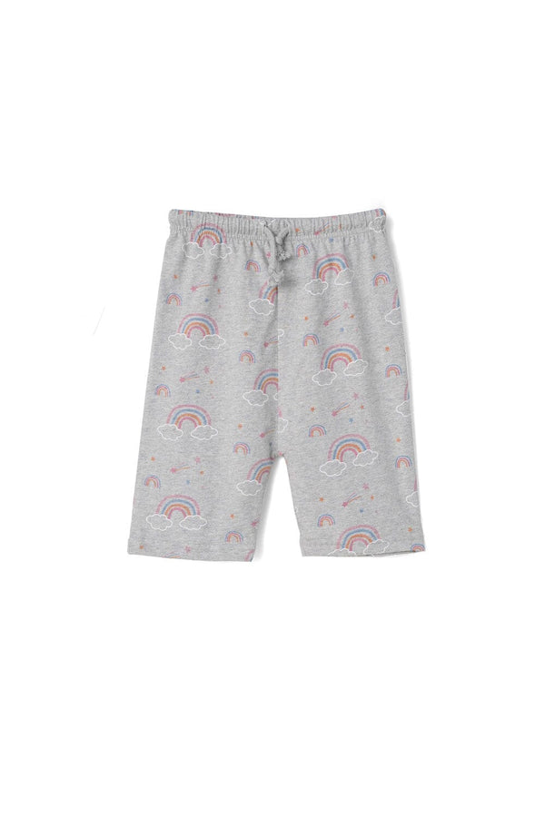 elo Kid's Rainbow Printed Shorts Grey