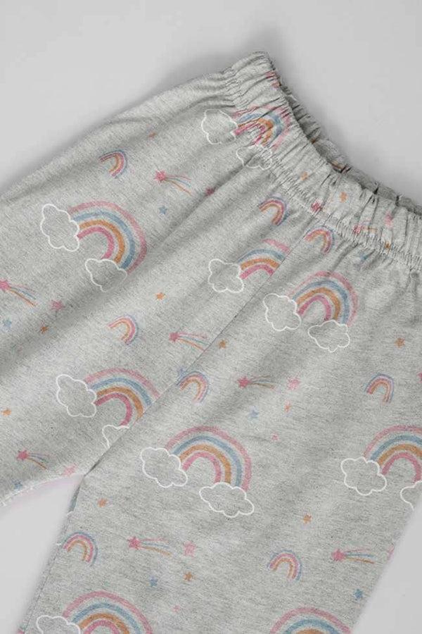 Elo Kid's Rainbow Twin Set - Tee With Shorts Grey