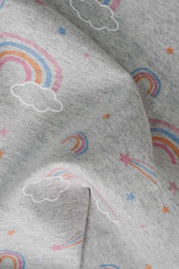 Elo Kid's Rainbow Twin Set - Tee With Shorts Grey