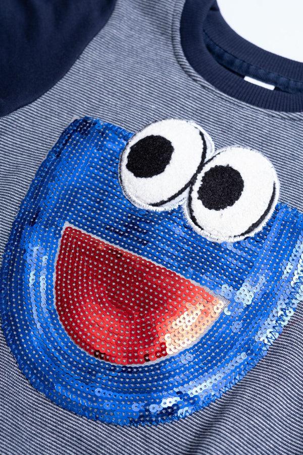 Elo Kid's Sequin Design Fleece Sweat Shirt Navy