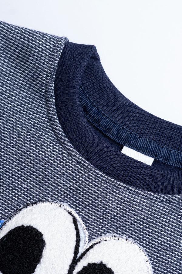 Elo Kid's Sequin Design Fleece Sweat Shirt Navy