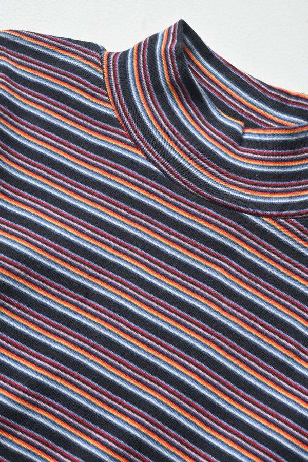 Elo Kid's Striped Mock Neck Tee Shirt