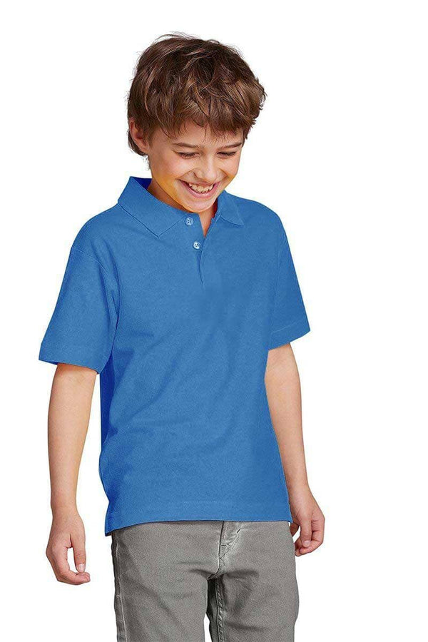 elo Kid's Totga Short Sleeve Polo Shirt Sky Blue