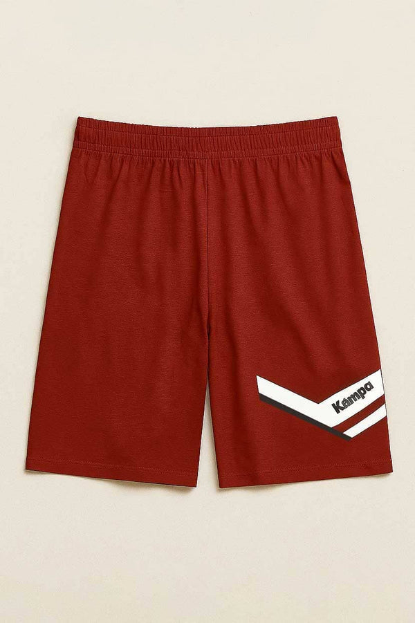 elo KMP Men's Logo Printed Activewear Shorts Red