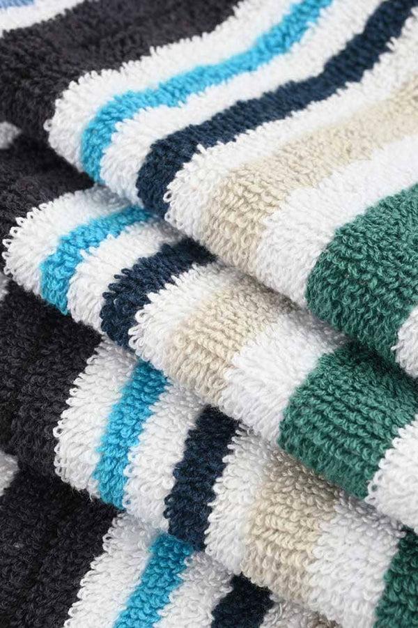 Elo Laredo Stripes Style Bath Towel Green & White