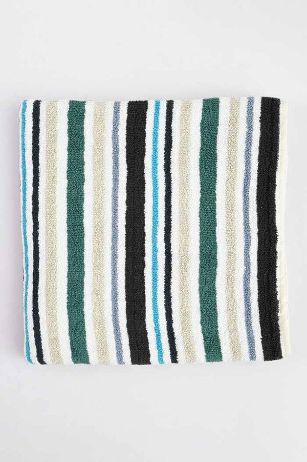 Elo Laredo Stripes Style Bath Towel Green & White