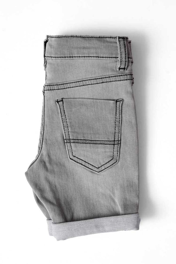 Elo LBT Boy's Folded Bottom Denim Shorts Graphite