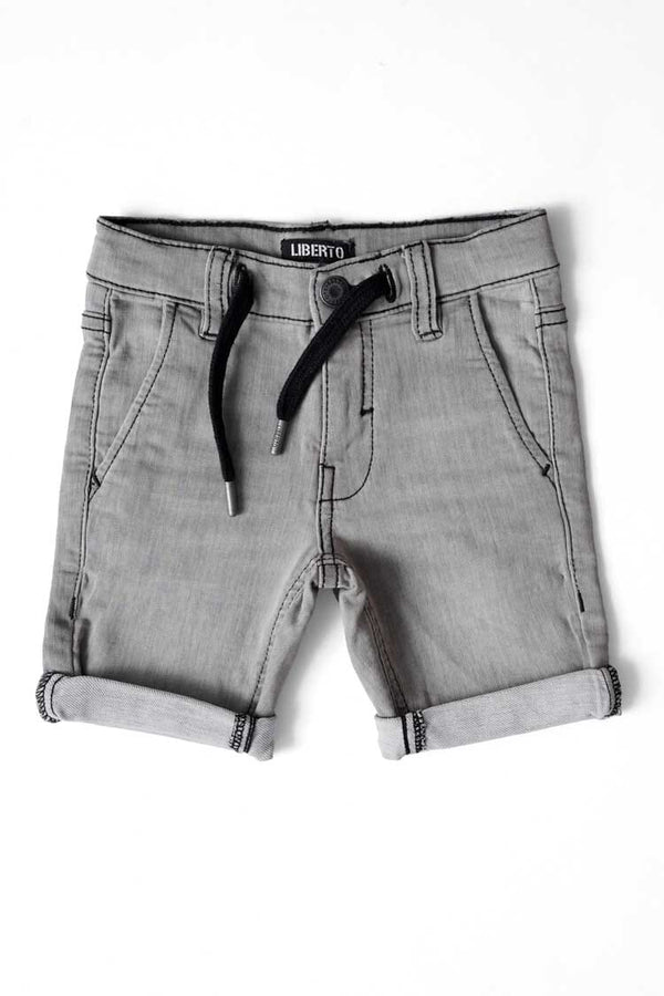 elo LBT Boy's Folded Bottom Denim Shorts Graphite