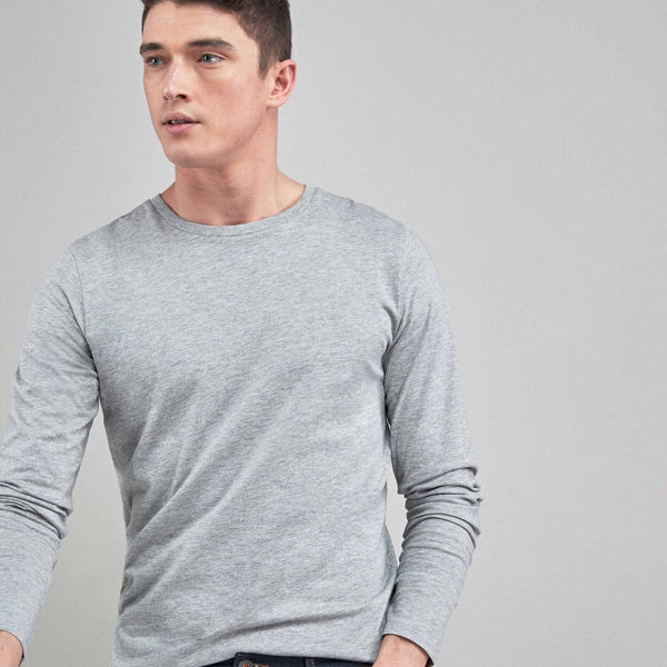 elo LE Men's Long-Sleeve Crew Neck Tee Grey