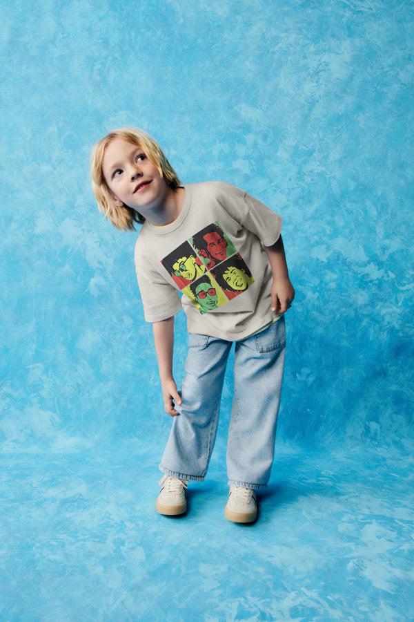 elo Le Printemps Boy's Printed Tee Shirt Beige