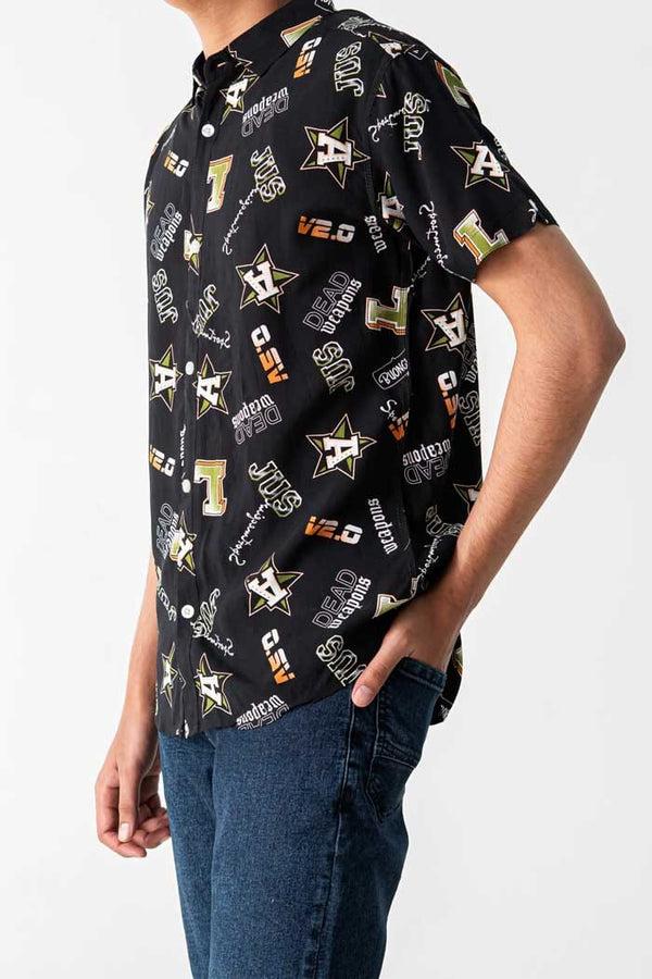 Elo Legends Men's Dead Weapons Casual Shirt Black