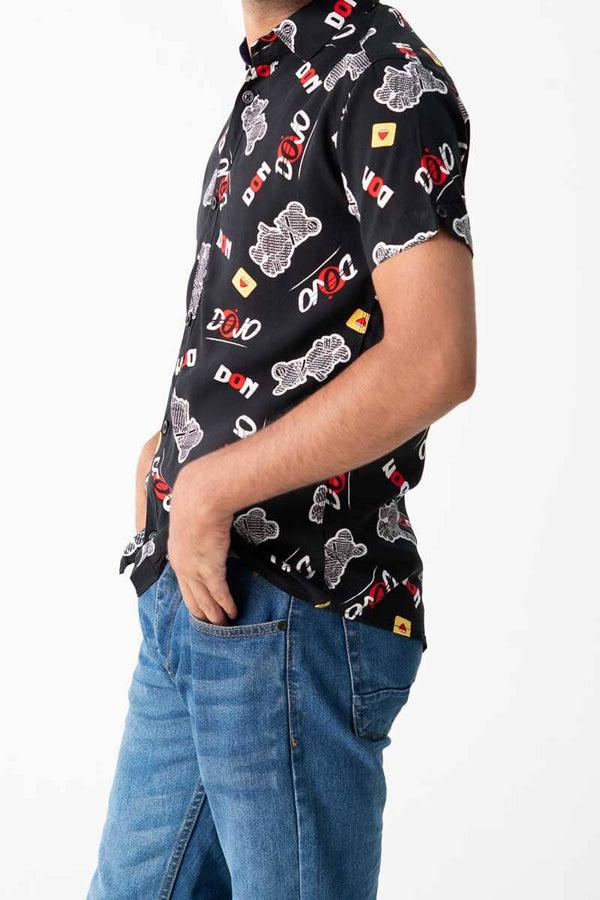 Elo Legends Men's Short Sleeve Casual Shirt Black